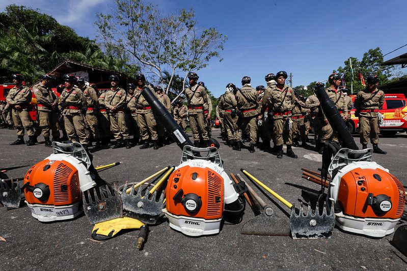 Simulado de atendimento a ocorrência de incêndio florestal reúne mais de 250 militares do Corpo de Bombeiros do Amazonas Portal o Judiciário CBMAM SIMULADO FOTOS ALEX PAZUELLO 2