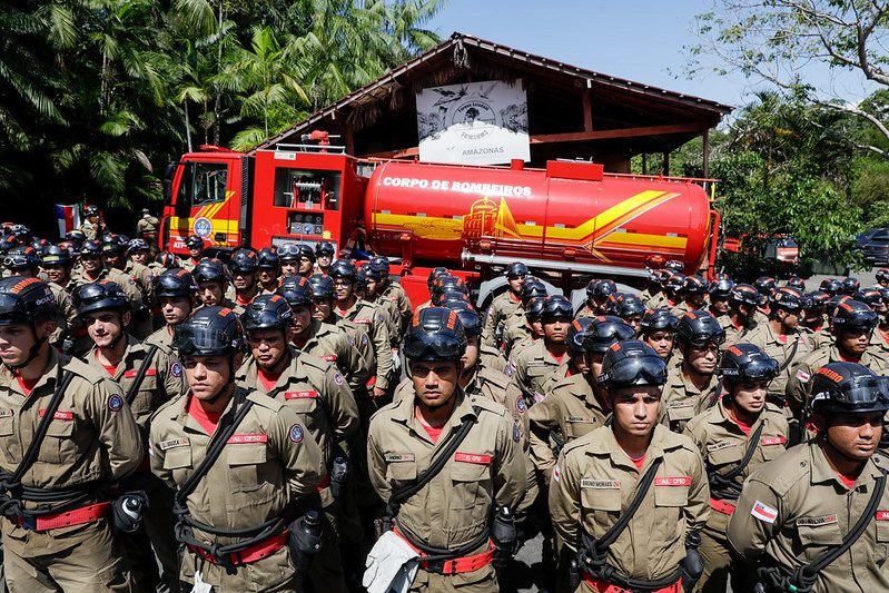 Simulado de atendimento a ocorrência de incêndio florestal reúne mais de 250 militares do Corpo de Bombeiros do Amazonas Portal o Judiciário CBMAM SIMULADO FOTOS ALEX PAZUELLO 3
