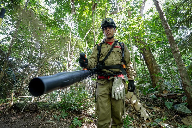 Simulado de atendimento a ocorrência de incêndio florestal reúne mais de 250 militares do Corpo de Bombeiros do Amazonas Portal o Judiciário CBMAM SIMULADO FOTOS ALEX PAZUELLO 4